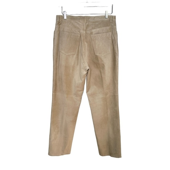 Jones New York Taupe 100% Suede Trousers w/Classic Five Pocket Styling Size 14 - Picture 8 of 11